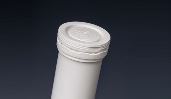 Plastic tube with lid for effervescent tablets