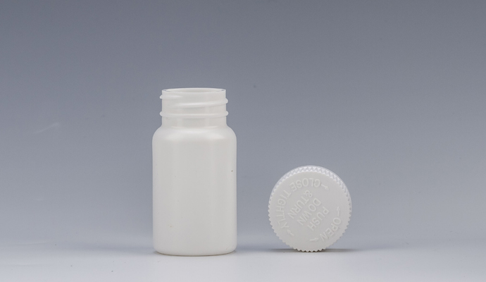 Push and turn cap 60ml bottle for medicine