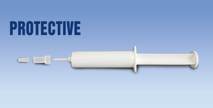 What are the characteristics of the raw material polyethylene for syringe