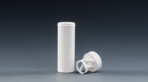 Two desiccant forms of tablet bottle