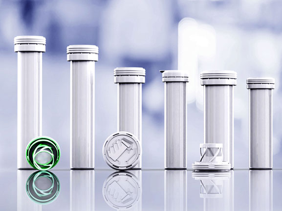 Effervescent tubes with spiral caps information