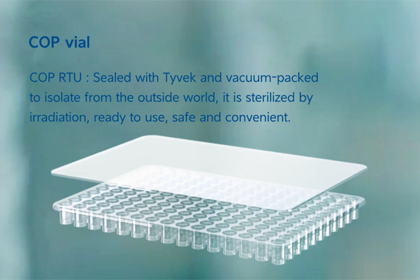 COP vial RTU no-cleaning and no-sterilization packaging solution