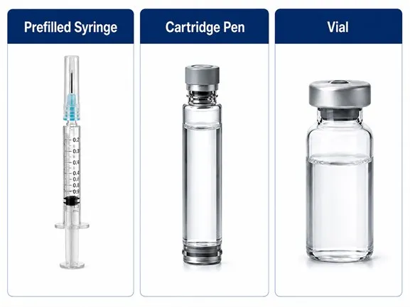 Prefilled Syringe vs Cartridge vs Vial: How to Select an Injectable Drug Container