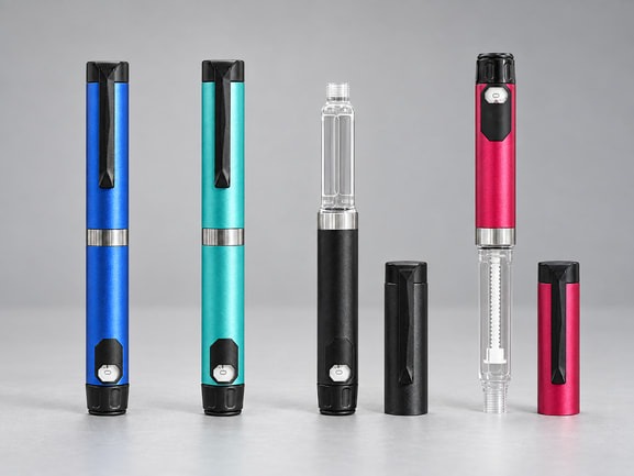 Needle-Concealment vs Standard-Cap Metal Reusable Pen