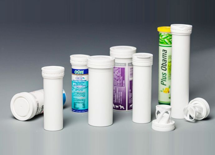 Plastic tube with lid for effervescent tablets