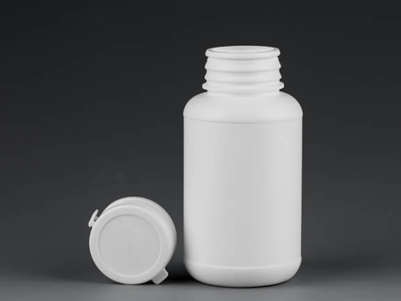 Plastic pills bottle with flip cap supplier z011