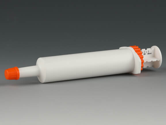 Disposable horse syringe for supplement